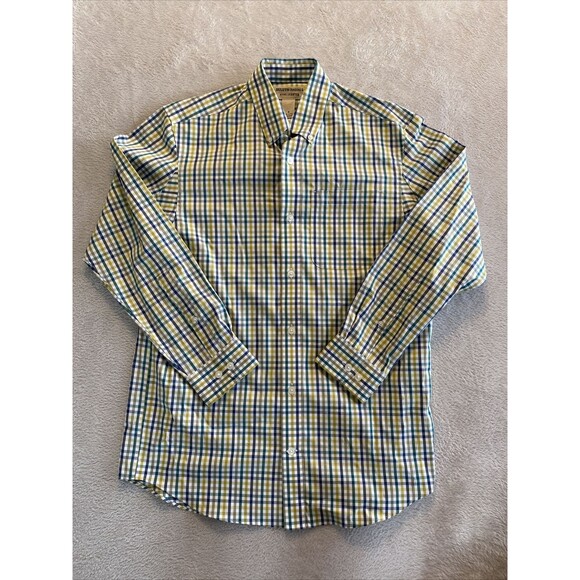 Duluth Trading Wrinklefighter Shirt Men's Small Window Check Plaid Long Sleeve - Picture 2 of 8